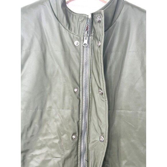 Unbranded Mens Vest Reversable Outdoor Fleece Full Zip Pockets Green Size Medium - Picture 8 of 9